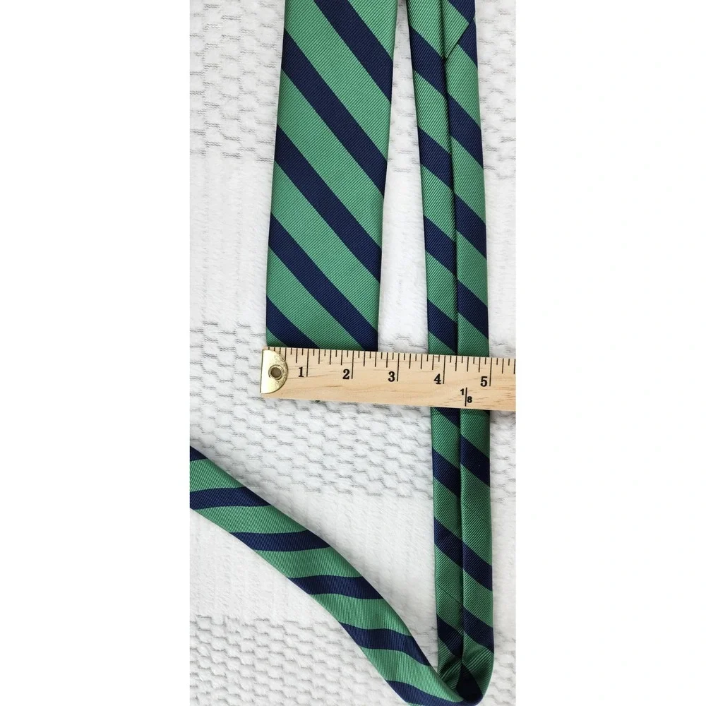 American Eagle Outfitters AEO Mens Blue Green Striped Polyester Necktie 1037